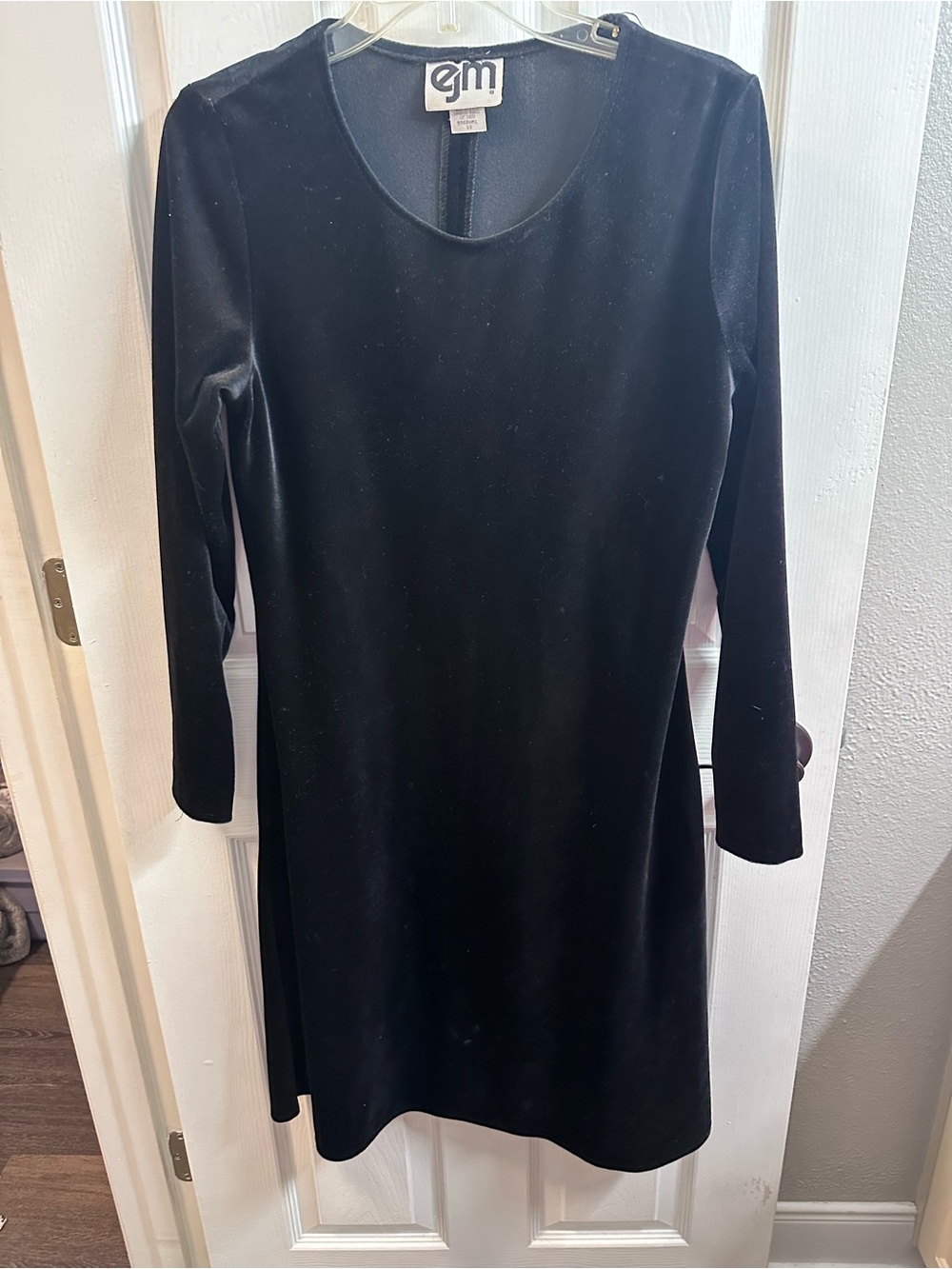 EJM Black Velvet Vintage Dress